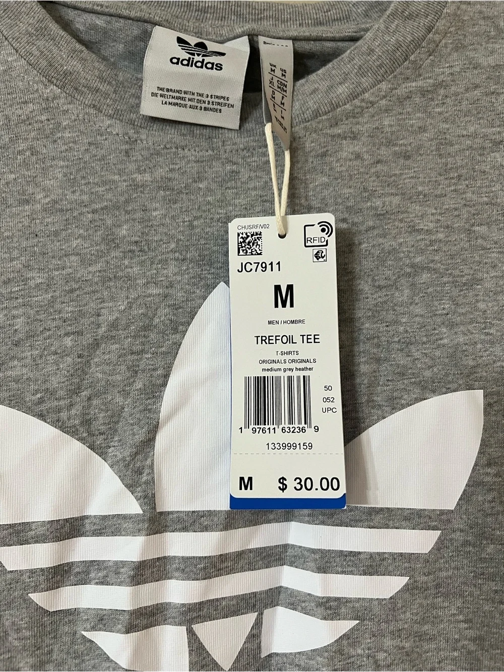 adidas Originals Adicolor Trefoil T-Shirt Grey